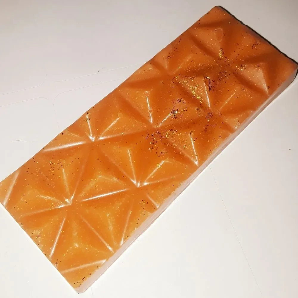 HAND Crafted Pumpkin Spiked waxmelt glitter bar 1pc